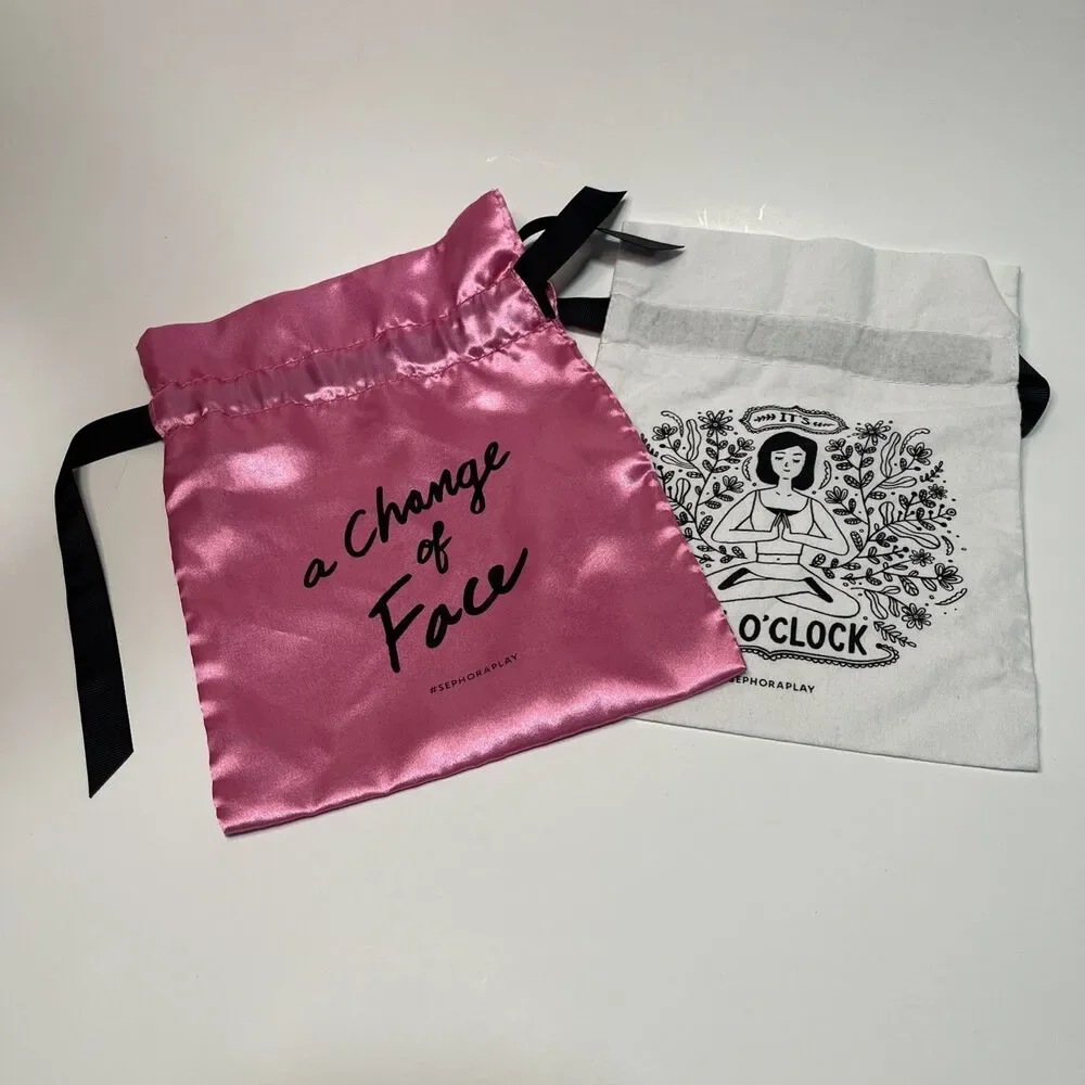 2017 Sephora Play drawstring makeup bags. Lot Of 2 #sephoraplay